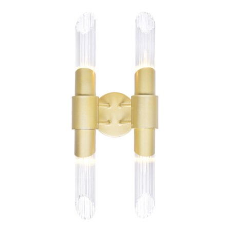 Cwi Lighting Croissant 4 Light Wall Sconce With Satin Gold Finish 1269W8-4-602